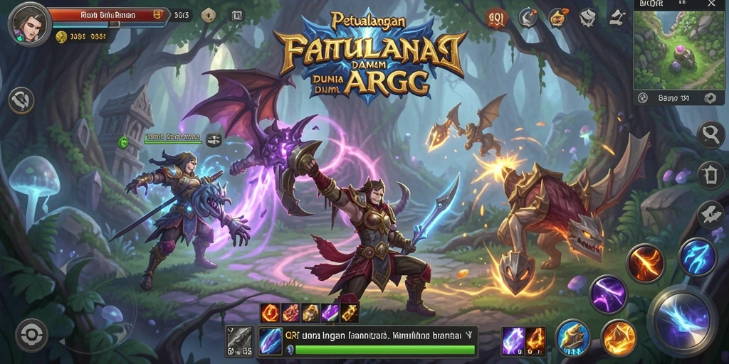 Tampilan menarik gameplay ARPG yang penuh aksi dan strategi.