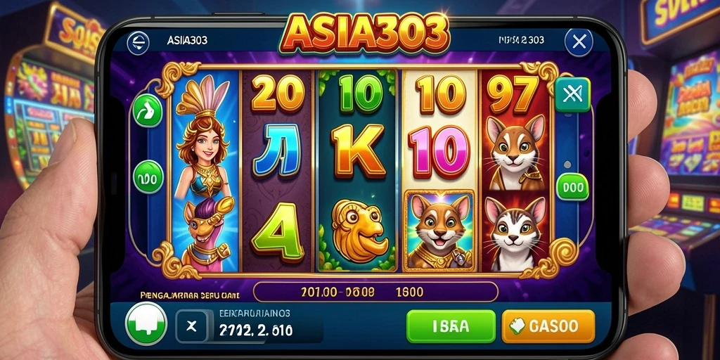 Screenshot utama ASIA303 menunjukkan gameplay slot yang menarik dan penuh warna.