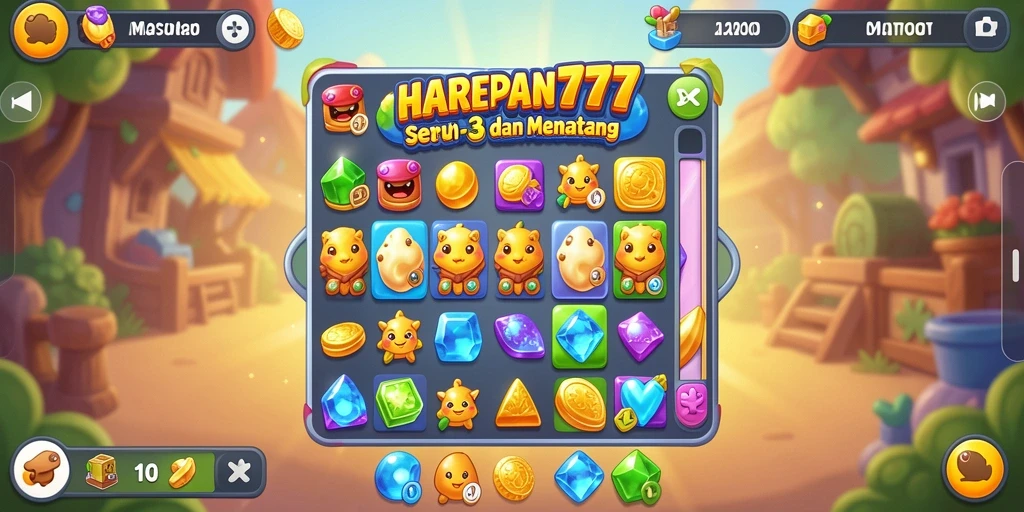 Tampilkan gameplay menarik di HARAPAN777 dengan momen mencocokkan simbol.
