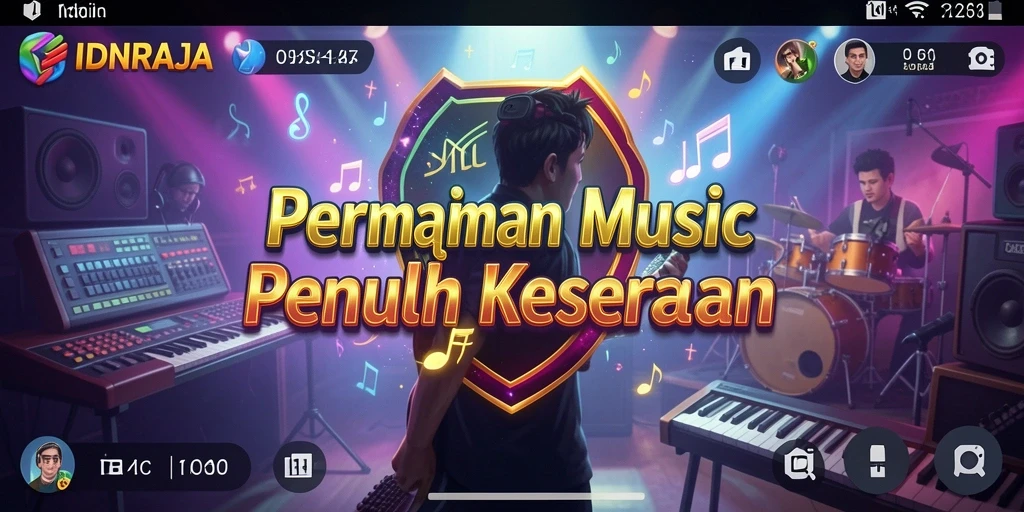 Tampilan gameplay seru dalam aplikasi IDNRAJA untuk pengalaman musik terbaik.