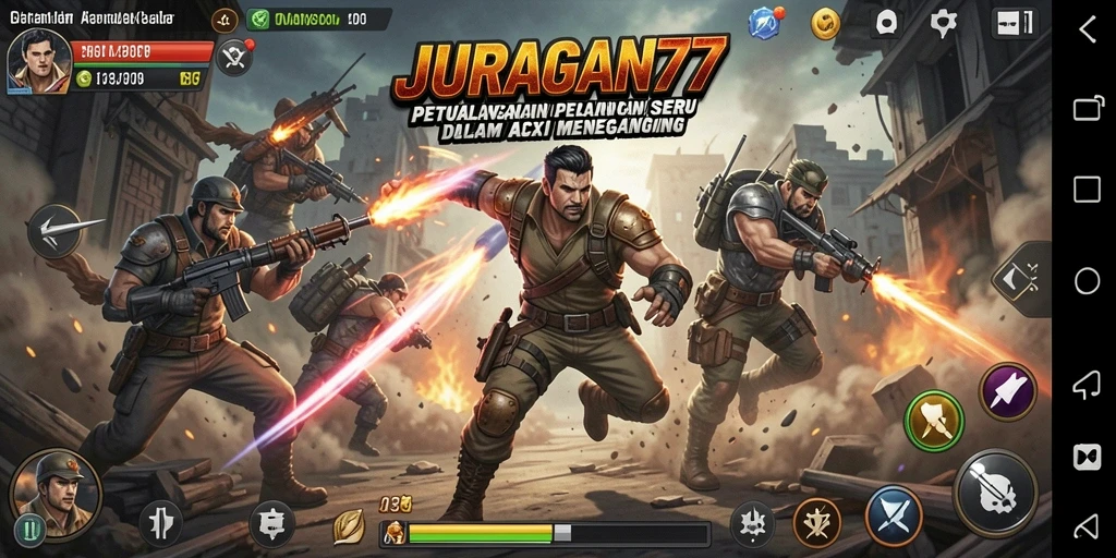 Screenshot dari gameplay JURAGAN77 menampilkan aksi penuh tantangan.