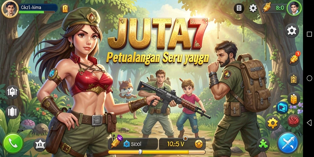 Gameplay <strong>JUTA7</strong> menampilkan eksplorasi dunia penuh petualangan.