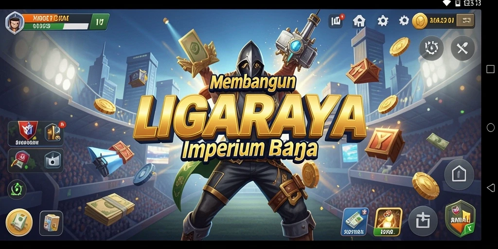 Gambaran gameplay menarik di LIGARAYA yang penuh strategi bisnis.