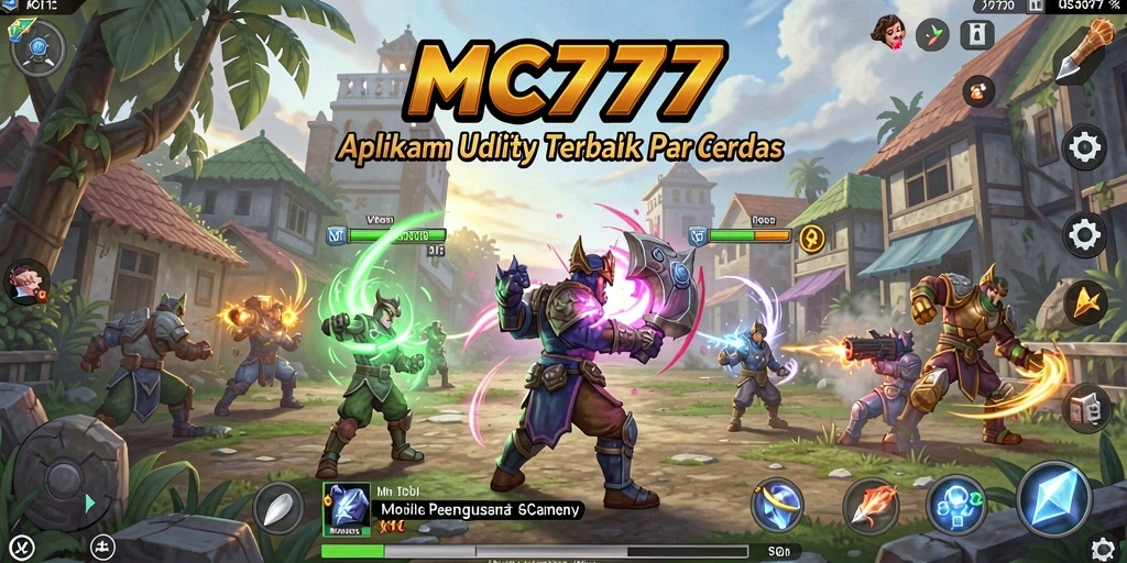 Screenshot utama MC777 menampilkan fitur utama aplikasi Utility.