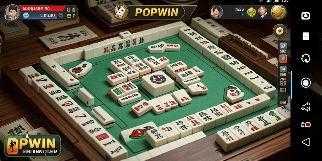 Tampilan gameplay Mahjong yang seru dan menantang di POPWIN.