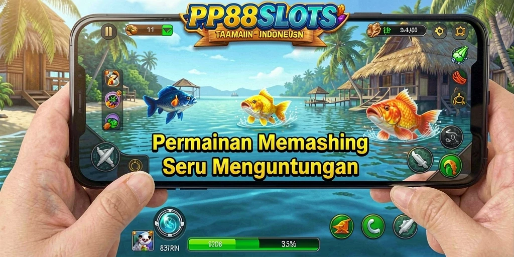 Screenshot gameplay PP88SLOTS yang menampilkan aksi memancing yang mendebarkan.