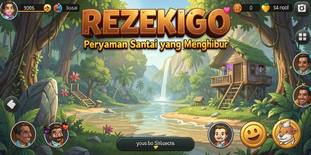 Tampilan permainan <strong>REZEKIGO</strong> dengan karakter lucu dan level menantang.