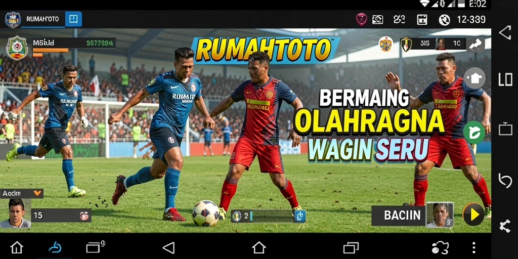 Screenshot RUMAHTOTO menampilkan aksi olahraga yang seru.