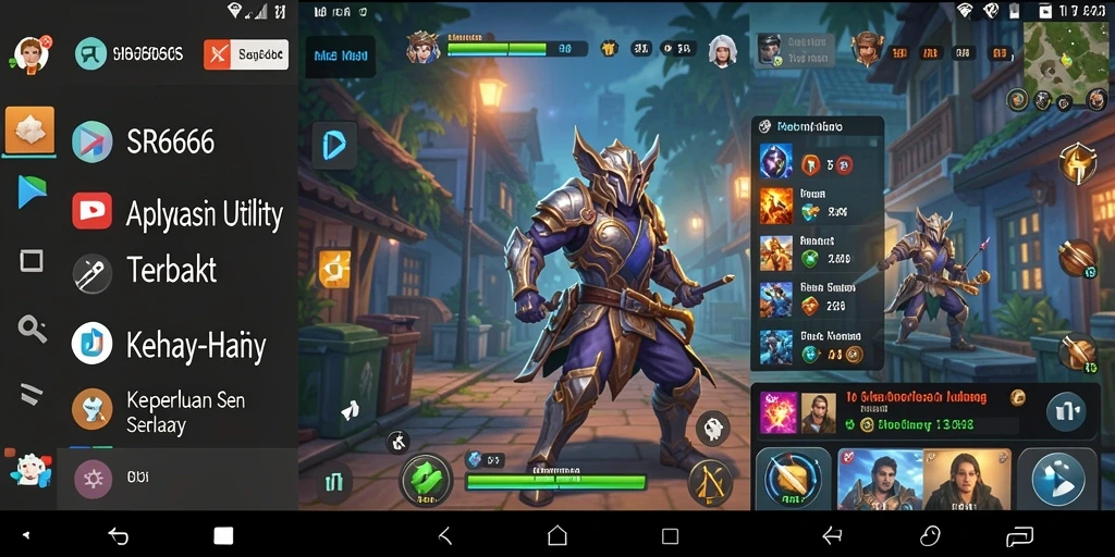 Screenshot SR6666 menampilkan tampilan antarmuka aplikasi Utility yang menarik.